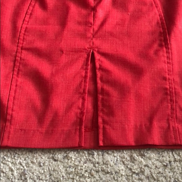 Red Pencil Skirt with thick black belt size 7/8 - Picture 6 of 6